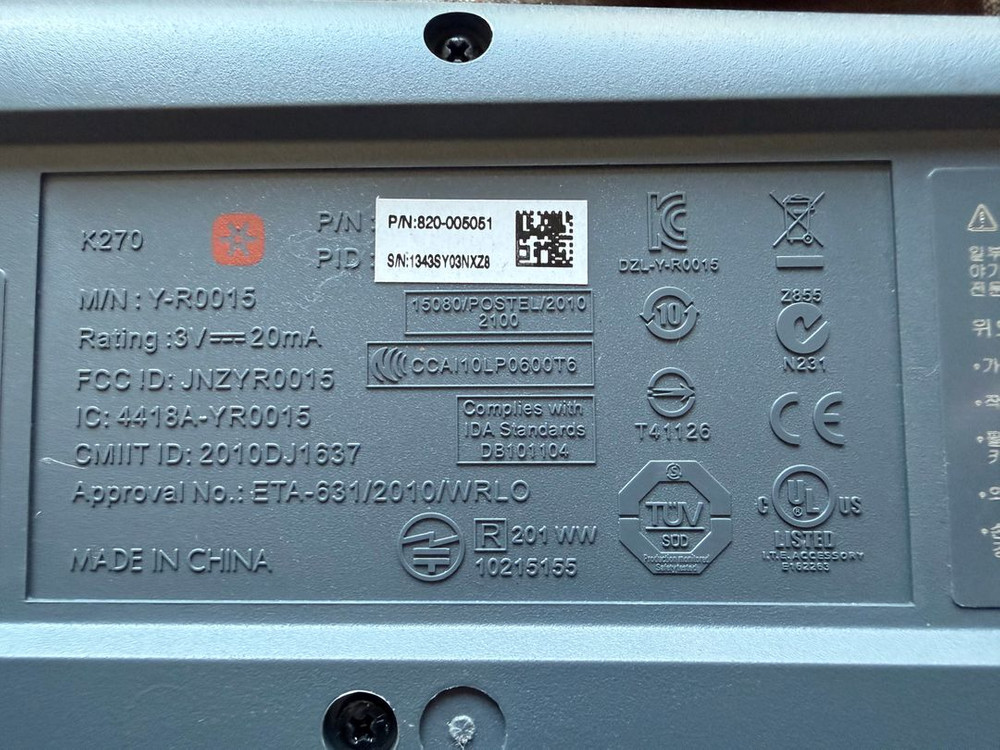 로지텍코리아 K270 무선키보드--2