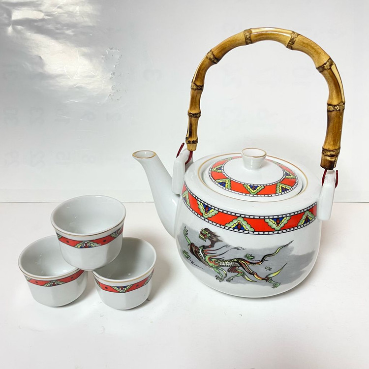 살구꽃 행남사 고급자기 주전자 잔 다기세트--0