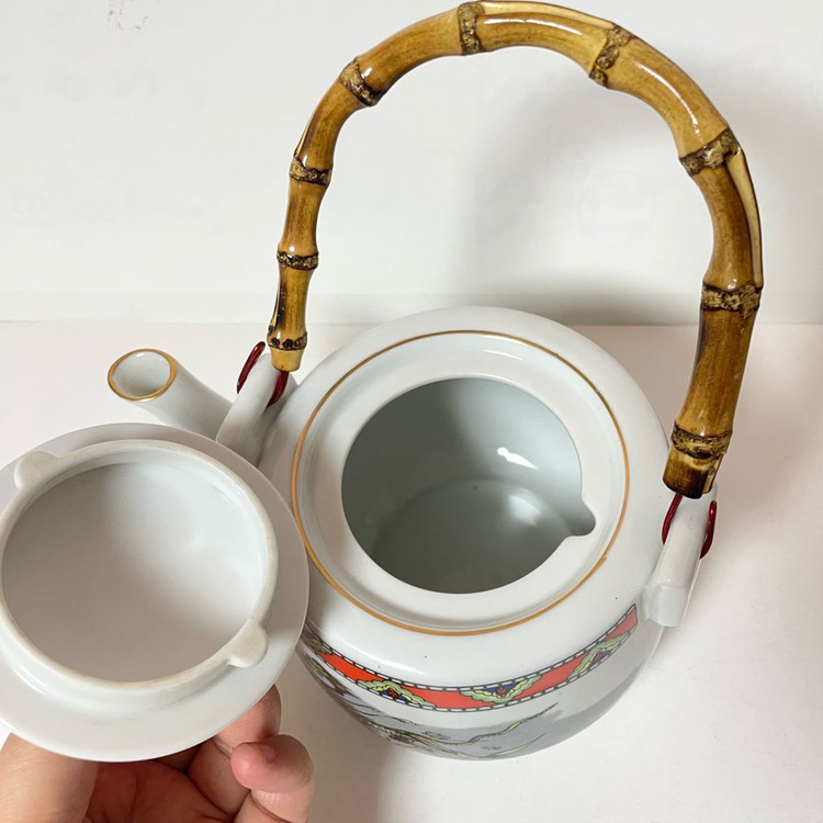 살구꽃 행남사 고급자기 주전자 잔 다기세트--3