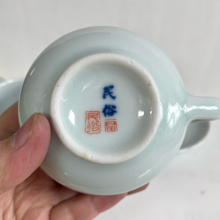 전승도예 민심 백자도자기 찻잔세트 2조 (새상품)--5