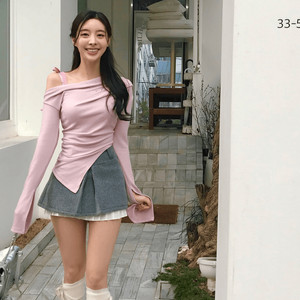 [새상품/클라우드이모션] Bowen ribbon off T / pink