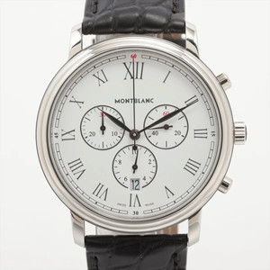 몽블랑 트래디션 크로노그래프 7374 중고명품 손목시계 42mm 남성 악어가죽시계 이미지