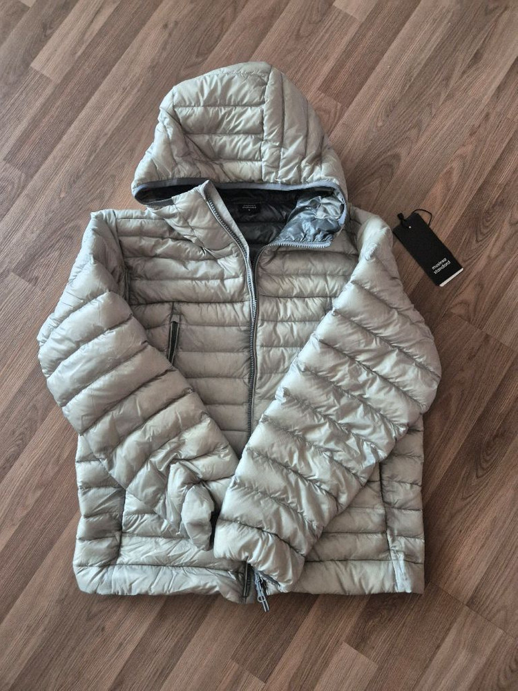 시티 레저 시어 립스탑 후디드 라이트 다운 재킷 [라이트 그레이] M--5