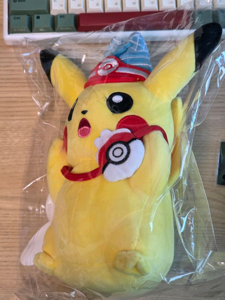 미개봉 잠실 한정 피카츄 봉제인형+cu 포켓몬 키캡--1