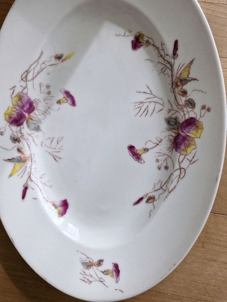 프랑스 빈티지 오벌 접시 이미지