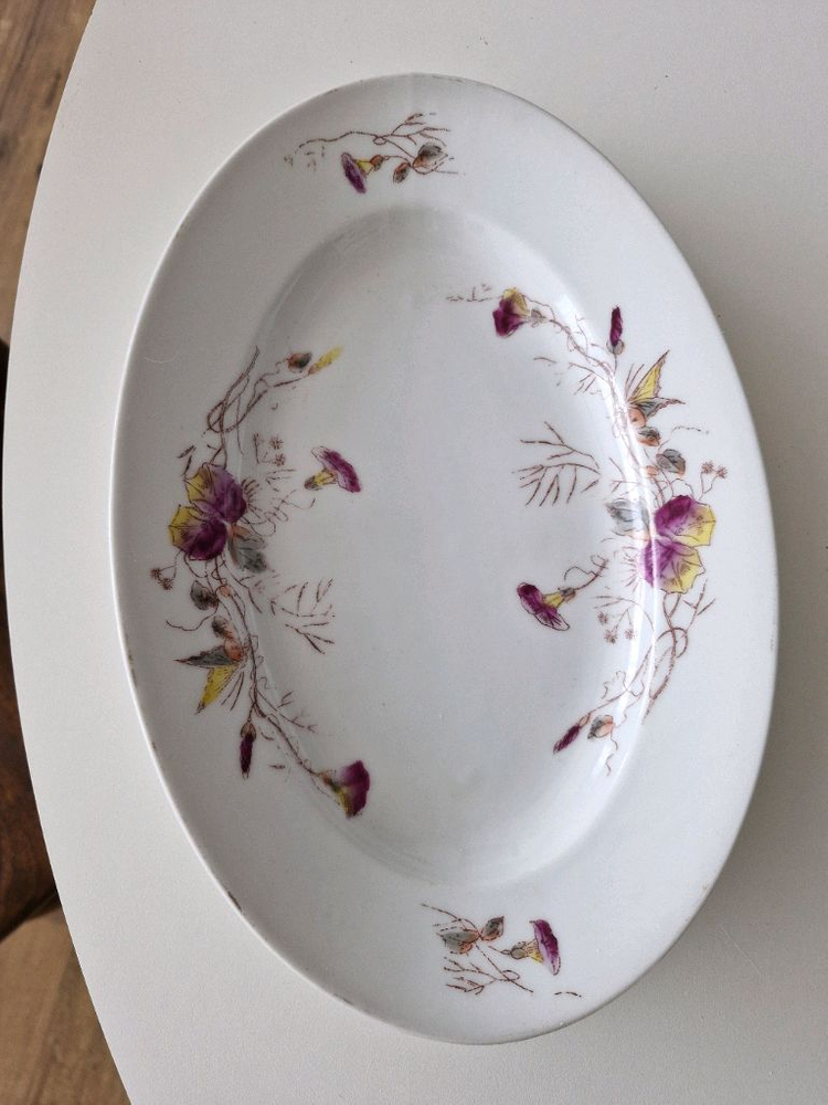 프랑스 빈티지 오벌 접시 이미지