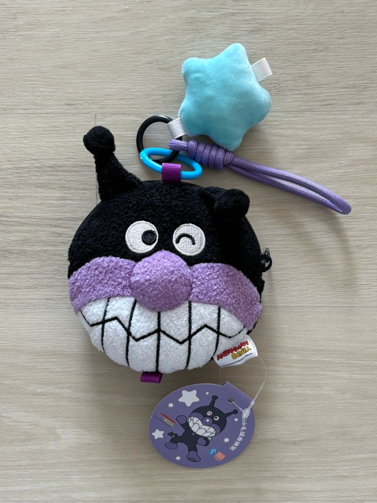 호빵맨, 세균맨, 잼아저씨, 딸랑이 동전지갑 파우치 키링인형(새상품)--3