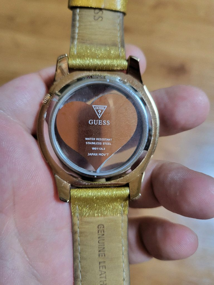 게스 골드 여성시계--2