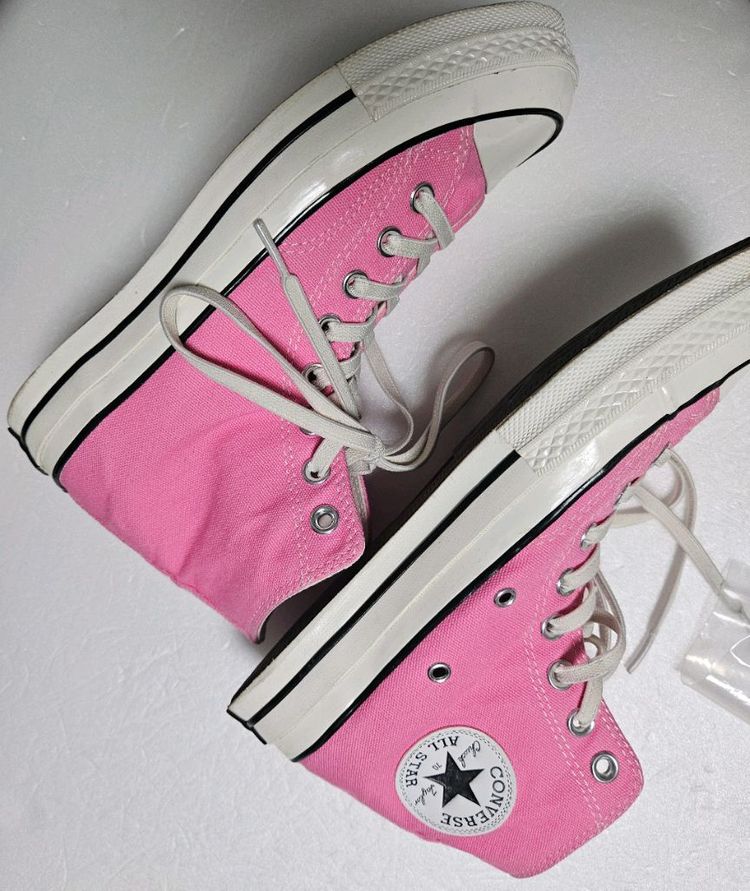 컨버스 새것같음 척테일러 운동화 단화 핑크하이탑--2