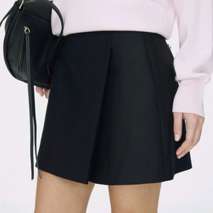 오르orr 울 랩 미니 스커트 블랙 xs
