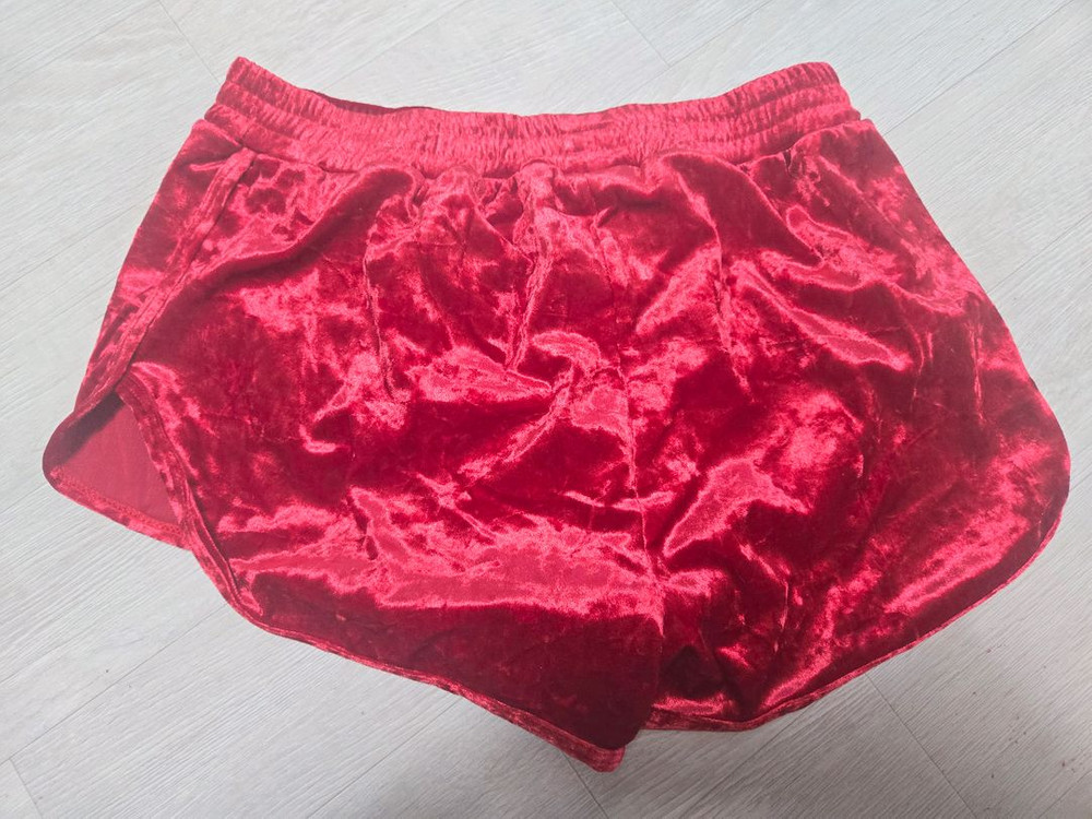 [폴웨어] 미뉴엣 벨벳 트레이닝 팬츠 M 체리레드--1