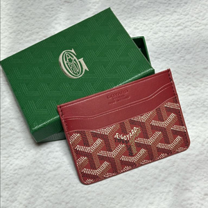 시그니처 패턴 가죽 카드지갑