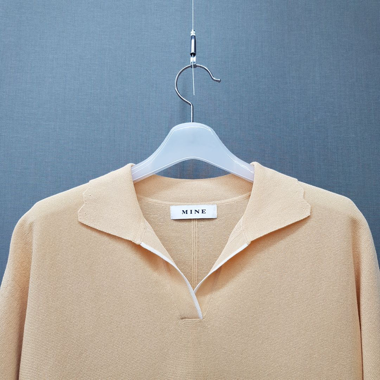 한섬 마인 오픈카라 반팔 니트 F사이즈 이미지