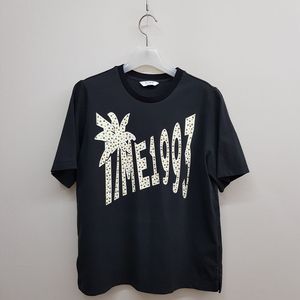 한섬 TIME 타임 2022 크리스탈 로고 반팔 티셔츠 F사이즈