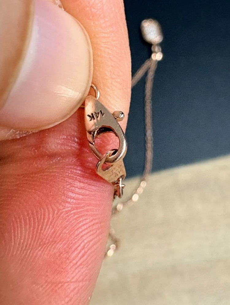 14K 로즈골드 큐빅 목걸이(펜던트 분리됨)--2