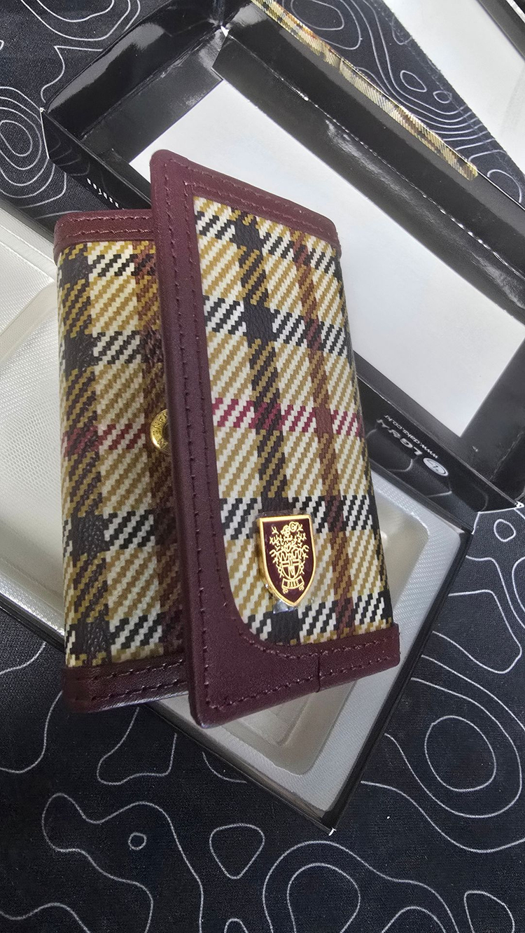 닥스 체크 패턴 카드지갑 키 홀더 새제품--1