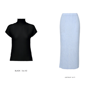 이세이미야케 울리탑&해칭 스커트