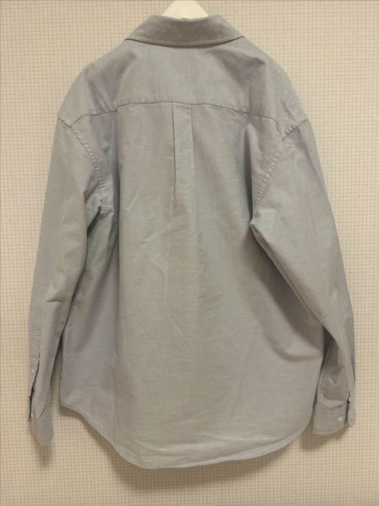 에잇세컨즈 옥스포드 오버핏 셔츠 - 라이트 그레이--11