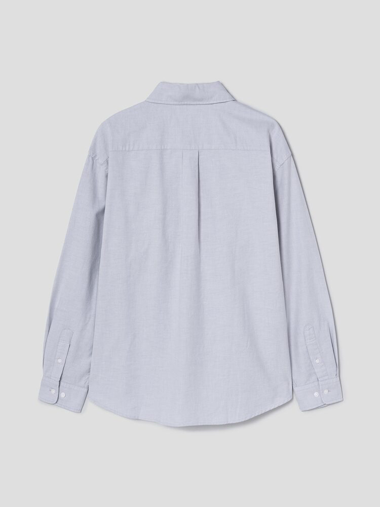 에잇세컨즈 옥스포드 오버핏 셔츠 - 라이트 그레이--7