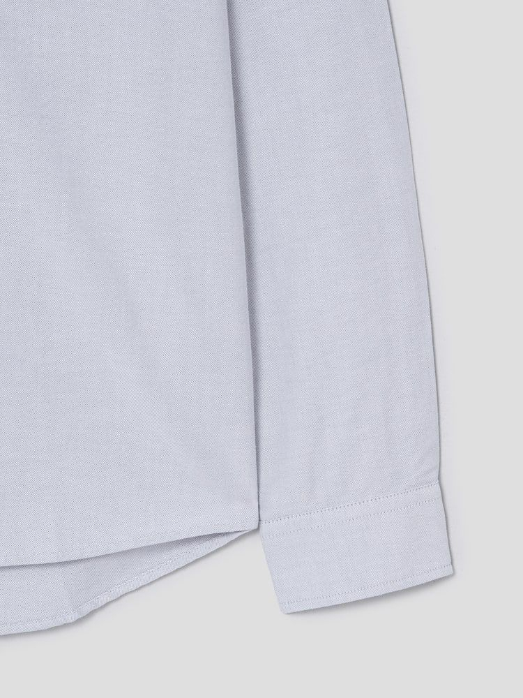 에잇세컨즈 옥스포드 오버핏 셔츠 - 라이트 그레이--9