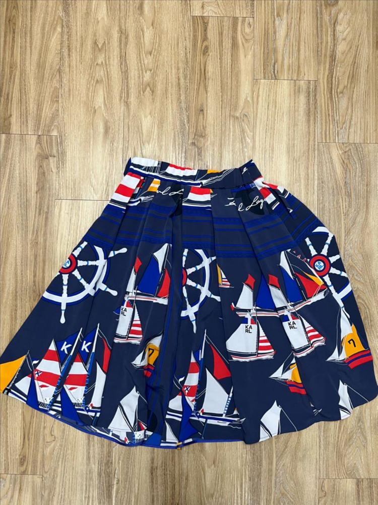 칼라거펠트 플리츠 롱 스커트 77 이미지