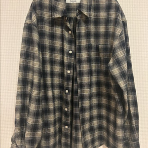 에잇세컨즈 플란넬 체크 셔츠 - 베이지