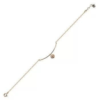 코인 바 골드 발찌 14K 핑크골드--2