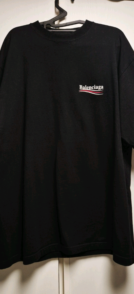 발렌시아가 정품 블랙 반팔--1