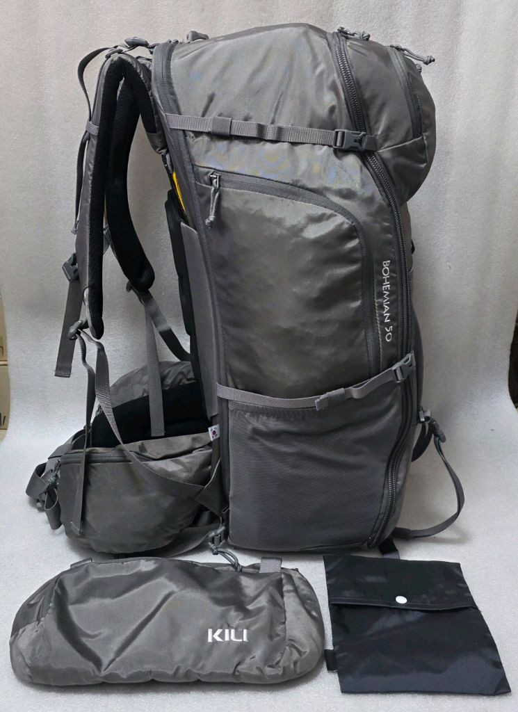 [신형] 킬리 보헤미안 50(+10) 확장형 중장거리 여행배낭 등산백팩--2