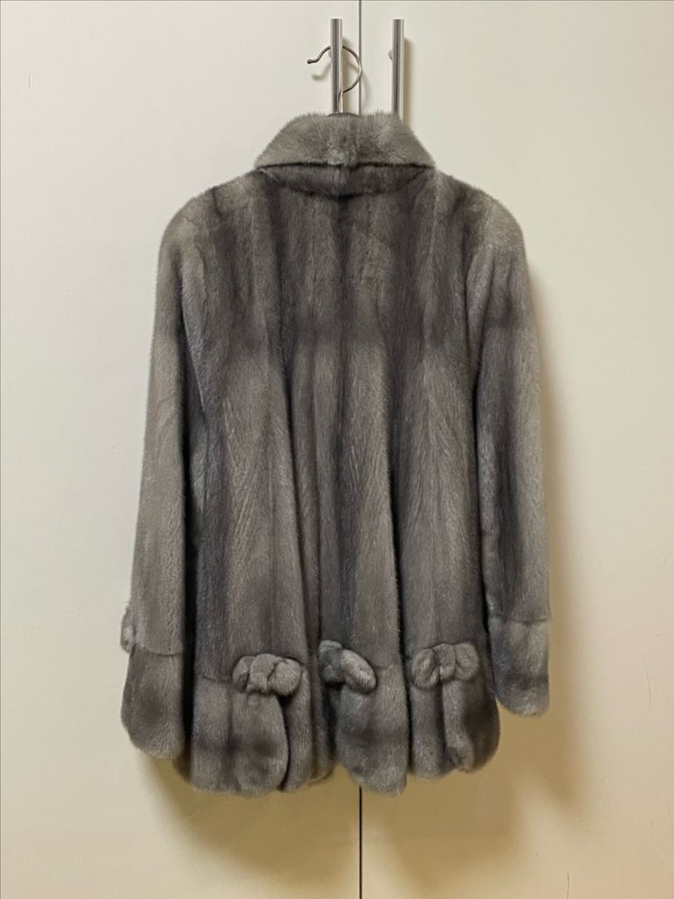 근화모피 밍크 코트 그레이--1