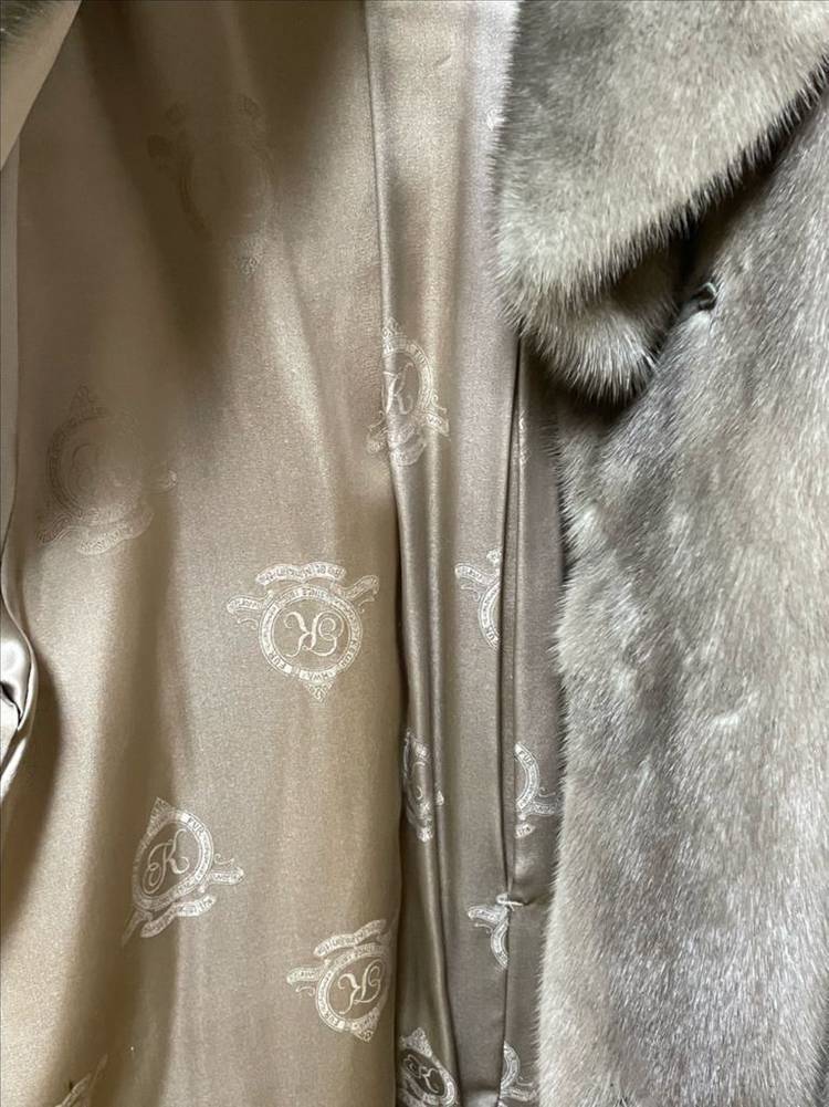 근화모피 밍크 코트 그레이--3