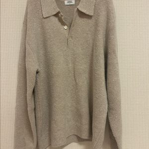 무신사 스탠다드 부클 칼라드 니트 - 오트밀