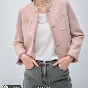 2025 마인 캐시미어 블렌드 트리밍 자켓_ 타임 시스템