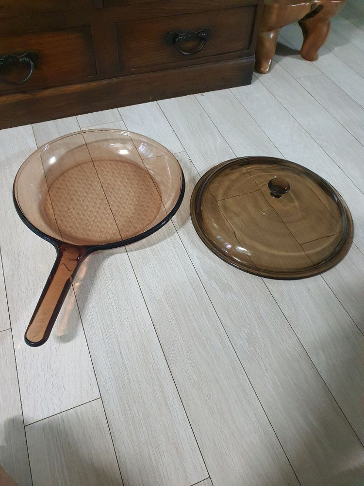 프랑스산 올드 코닝 글라스후라이팬--1