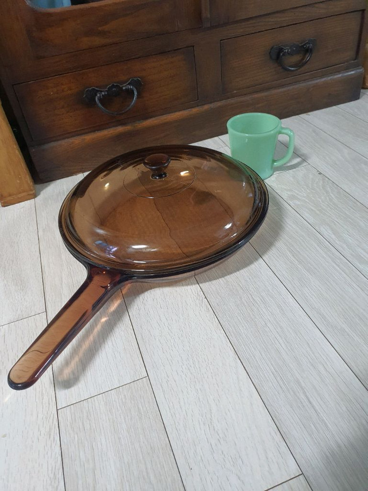 프랑스산 올드 코닝 글라스후라이팬--6