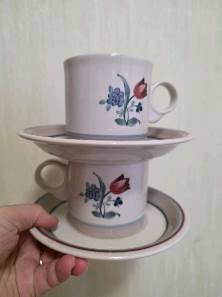 epoch - American Chintz 2조 빈티지 커피잔--5