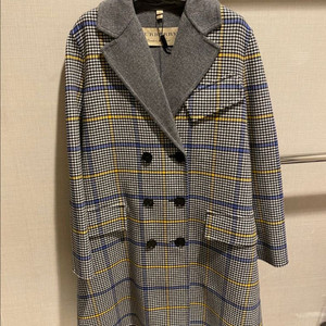 버버리 정품 캐시미어 울 코트 하운드투스 패턴 UK6 새상품