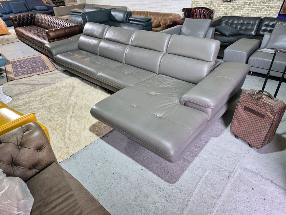 자코모 키프 슈렁큰 천연가죽 6인 카우치 소파(헤드업)--3