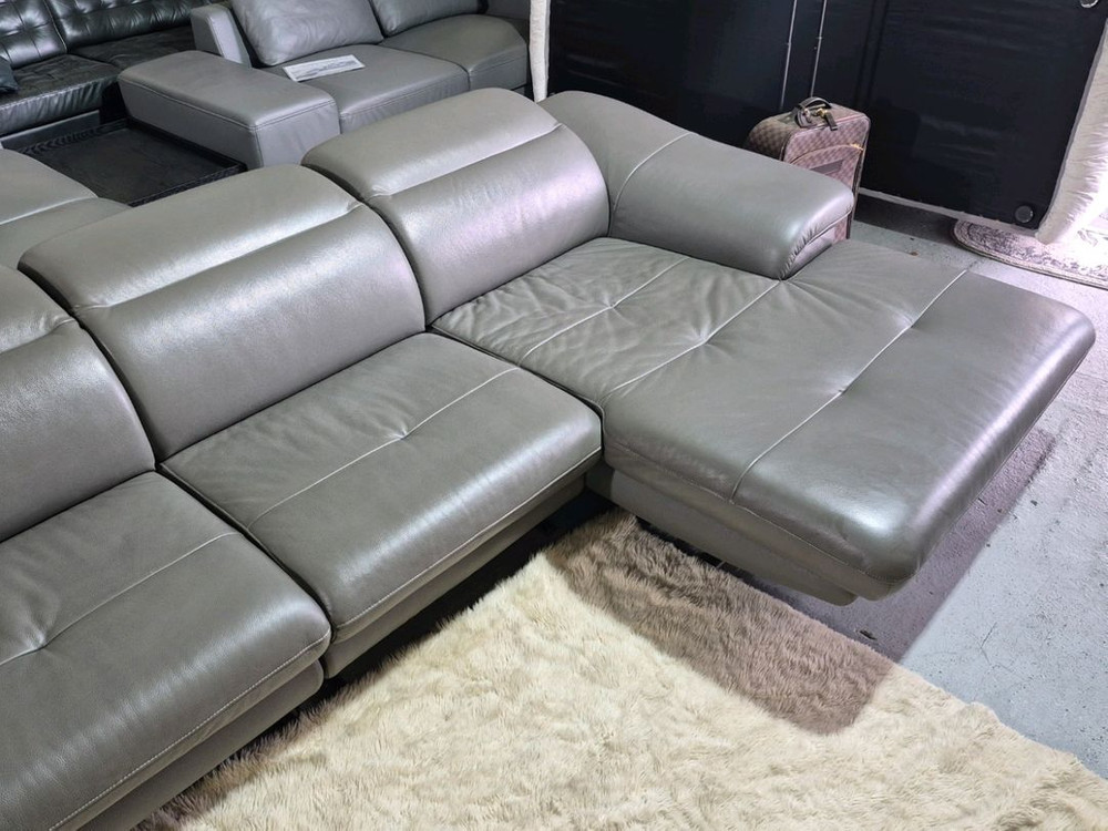 자코모 키프 슈렁큰 천연가죽 6인 카우치 소파(헤드업)--5