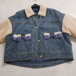 오즈세컨 밍크 데님 점퍼/뽀글이자켓 아우터