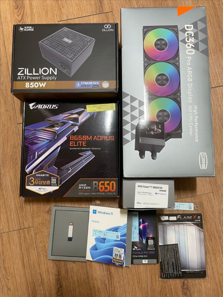 9800x3d ddr5 32g ssd1tb 반본체--2