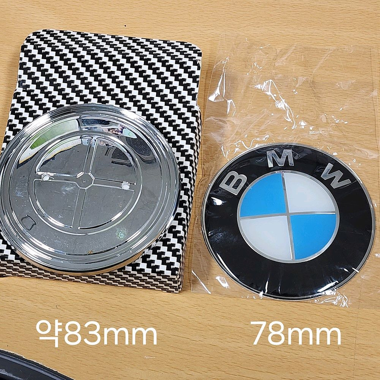 BMW 알로이 3D 로고 스티커 / 78mm--1