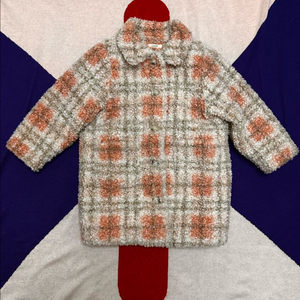 룰라비 뽀글이 체크 코트 100