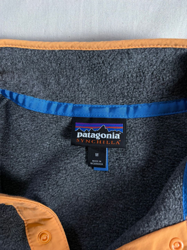 Patagonia 파타고니아 라이트웨이트 신칠라 그레이 오렌지 플리스 M--3