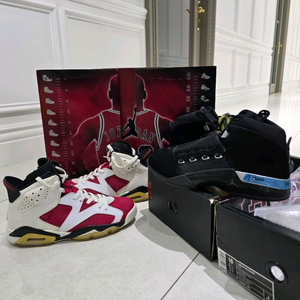 조던 카운트다운 팩 6중고+17NEW 280 6 카마인 17 올블랙 이미지