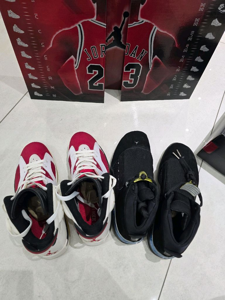 조던 카운트다운 팩 6중고+17NEW 280 6 카마인 17 올블랙 이미지