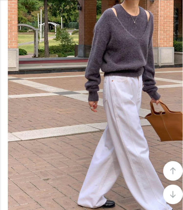 미뉴에트 시그니처 아망 레이어드 세트 앙고라 나시 니트 세트--4