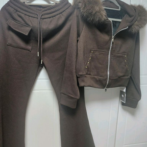 퍼 후드 집업 세트 새상품