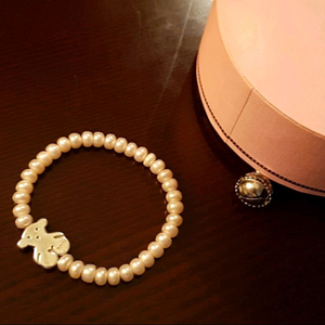 tous 토스 왕큰곰 담수진주 팔찌