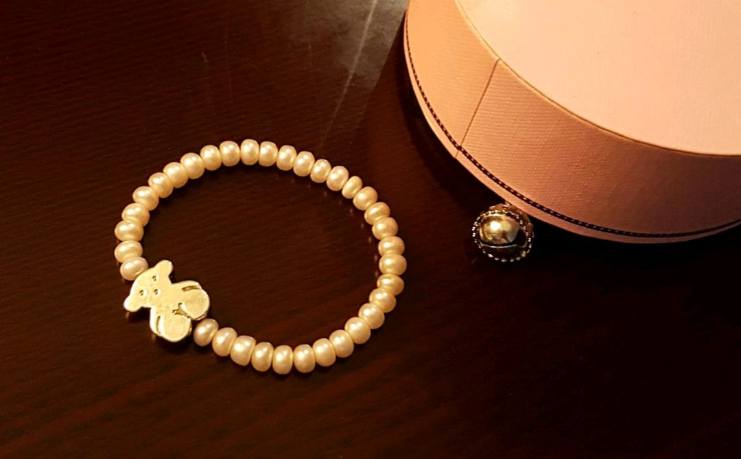 tous 토스 왕큰곰 담수진주 팔찌--1